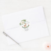 鹿ウッドランド動物の赤ちゃんシャワーありがとう ラウンドシール (封筒)