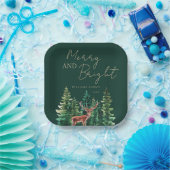 鹿エレガントのクリスマス ペーパープレート (パーティー)