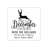 鹿エレガントクリスマス差出人住所 ラバースタンプ (インプリント)