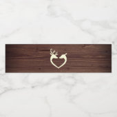 鹿エレガントハート素朴木材 ペットボトルラベル (シングルラベル)