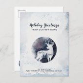 鹿エレガント冬シーンホリデームービング 案内ポストカード (正面/裏面)