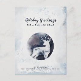 鹿エレガント冬シーンホリデームービング 案内ポストカード