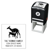 鹿エレガント鹿の食べ物を与え名の住所 セルフインキングスタンプ (インサイチュ)