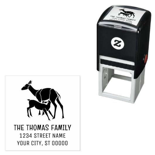 鹿エレガント鹿の食べ物を与え名の住所 セルフインキングスタンプ (インサイチュ)