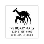 鹿エレガント鹿の食べ物を与え名の住所 セルフインキングスタンプ (デザイン)