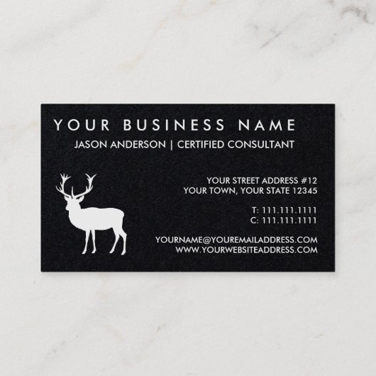 鹿エレガント鹿 名刺 (裏面)