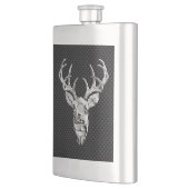 鹿オン炭素繊維スタイルプリント フラスク (左)