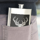 鹿オン炭素繊維スタイルプリント フラスク (インサイチュ)