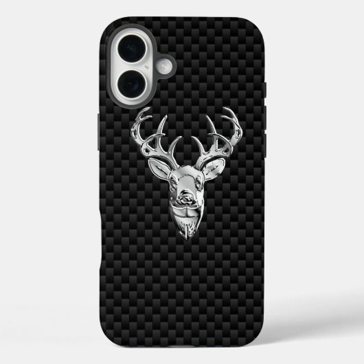 鹿オン炭素繊維スタイルプリント Case-Mate iPhoneケース (裏面)