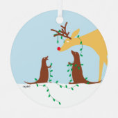 鹿カスタムオーナメント メタルオーナメント (正面)