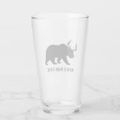 鹿カスタム付き〔雄ジカの〕枝角ビアグラス タンブラーグラス (裏面)