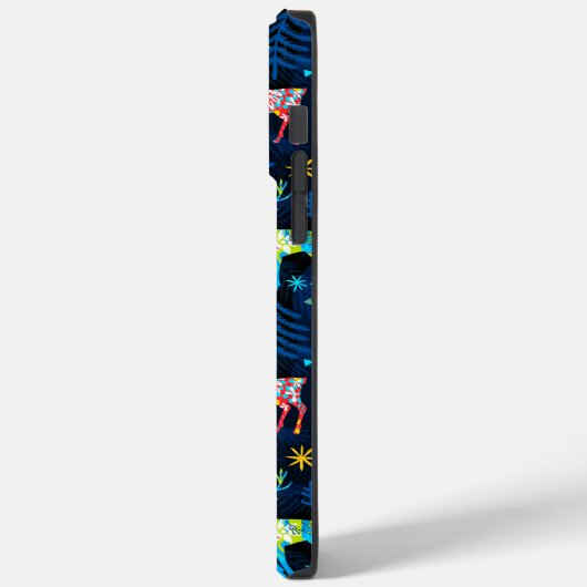 鹿カラフルクリマスツリーフォレストスタースノーフレーク Case-Mate iPhoneケース (裏面 / 左)