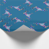 鹿カラフル光沢ラッピング紙、 ラッピングペーパー (角)