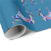 鹿カラフル光沢ラッピング紙、 ラッピングペーパー (ロールコーナー)