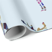 鹿カラフル光沢ラッピング紙、 ラッピングペーパー (ロールコーナー)