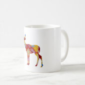 鹿カラフル325 mlクラシックホワイトマグカップ コーヒーマグカップ (正面右)