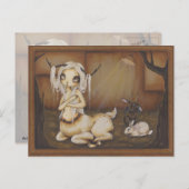 鹿ガールゾンビゴシックファンタジー葉書 ポストカード (正面/裏面)