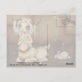 鹿ガールゾンビゴシックファンタジー葉書 ポストカード (裏面)