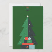 鹿クラシックのクリスマスの誕生日招待状 招待状 (裏面)