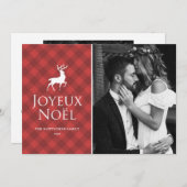 鹿クラシックJoyeux Noeelとレッドプレイド写真 シーズンカード (正面/裏面)