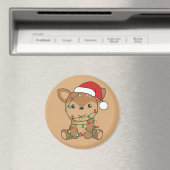鹿クリスマスウィンターアニマルズディアマグネット マグネット (インサイチュ (食洗機))