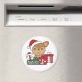 鹿クリスマスギフト冬の動物ディアマグネット マグネット (インサイチュ (食洗機))