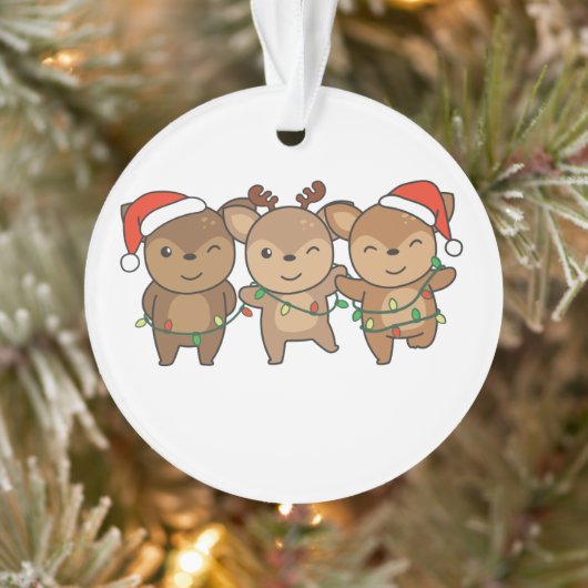 鹿クリスマス動物かわいい鹿の装飾品 オーナメント (ツリー)