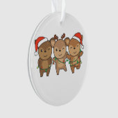 鹿クリスマス動物かわいい鹿の装飾品 オーナメント (正面)