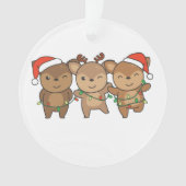 鹿クリスマス動物かわいい鹿の装飾品 オーナメント (正面)