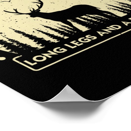 鹿クール狩りアー女子男性へ狩りワイルドリ ポスター (角)