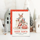 鹿サンタが良いリストのクリスマスをおもしろい定義 シーズンカード