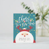 鹿サンタメリークリスマスハッピーニューイヤーグリーティング シーズンポストカード (スタンド正面)