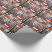 鹿サンタ帽子を取ったゲームスポーツのカム ラッピングペーパー (コーナー)