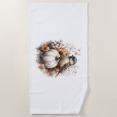 鹿シャツカントリーカボチャ ビーチタオル (正面)