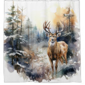 鹿シャワーカーテン シャワーカーテン (正面)