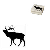 鹿シルエットアートスタンプ ラバースタンプ (押印)