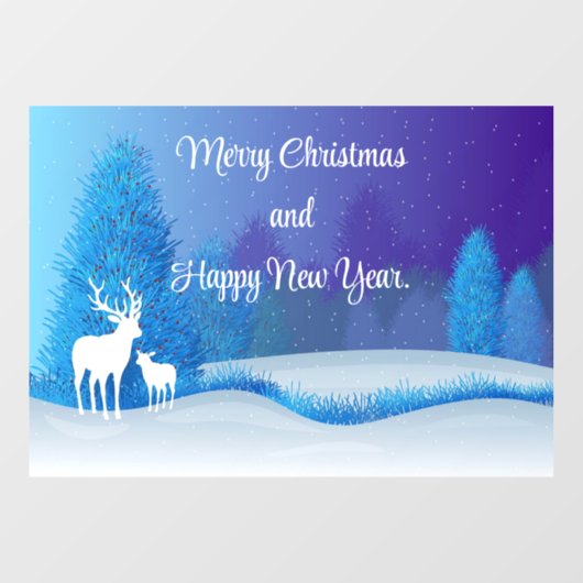 鹿シルエットウィンドウの固定 ウィンドウサイン (シート)