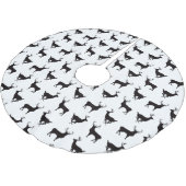 鹿シルエットクリスマスツリースカート ブラッシュドポリエステルツリースカート (アングル)