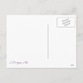 鹿シルエットシンプル抽象芸術冬かわいいパステル シーズンポストカード (裏面)