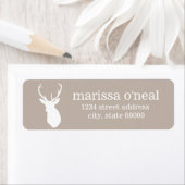 鹿シルエット差出人住所ラベル ラベル (インサイチュ)