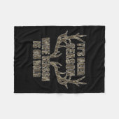 鹿シーズン妻シーズンが保留中の狩りSe フリースブランケット (正面(横))