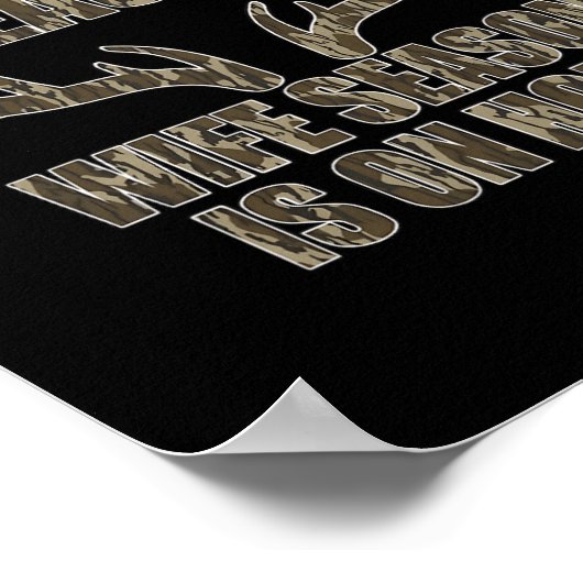 鹿シーズン妻シーズンが保留中の狩りSe ポスター (角)