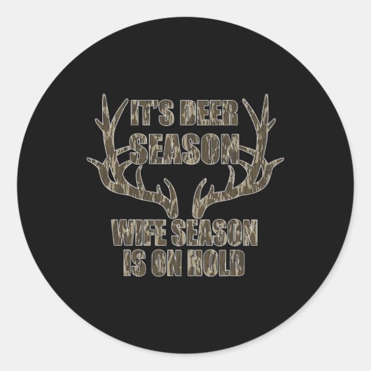 鹿シーズン妻シーズンが保留中の狩りSe ラウンドシール (正面)