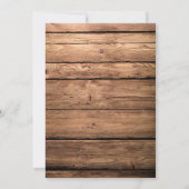 鹿スカルダークパープルフローラブーケバーンウッド 招待状 (裏面)