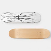 鹿スカルトライバルタトゥーデジタルブラックとホワイト スケートボード (横)