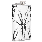 鹿スカルトライバルタトゥーデジタルブラックとホワイト フラスク (右)