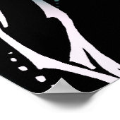 鹿スカルトライバルデザインの鹿ハンターズホワイト ポスター (角)