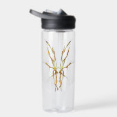 鹿スカルトライバルデザインfor deer hunters金ゴールド ウォーターボトル (右面)