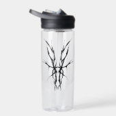 鹿スカルトライバルデザインfor deer hunters black ウォーターボトル (右面)