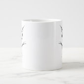 鹿スカルトライバルデザインfor deer hunters black ジャンボコーヒーマグカップ (正面)